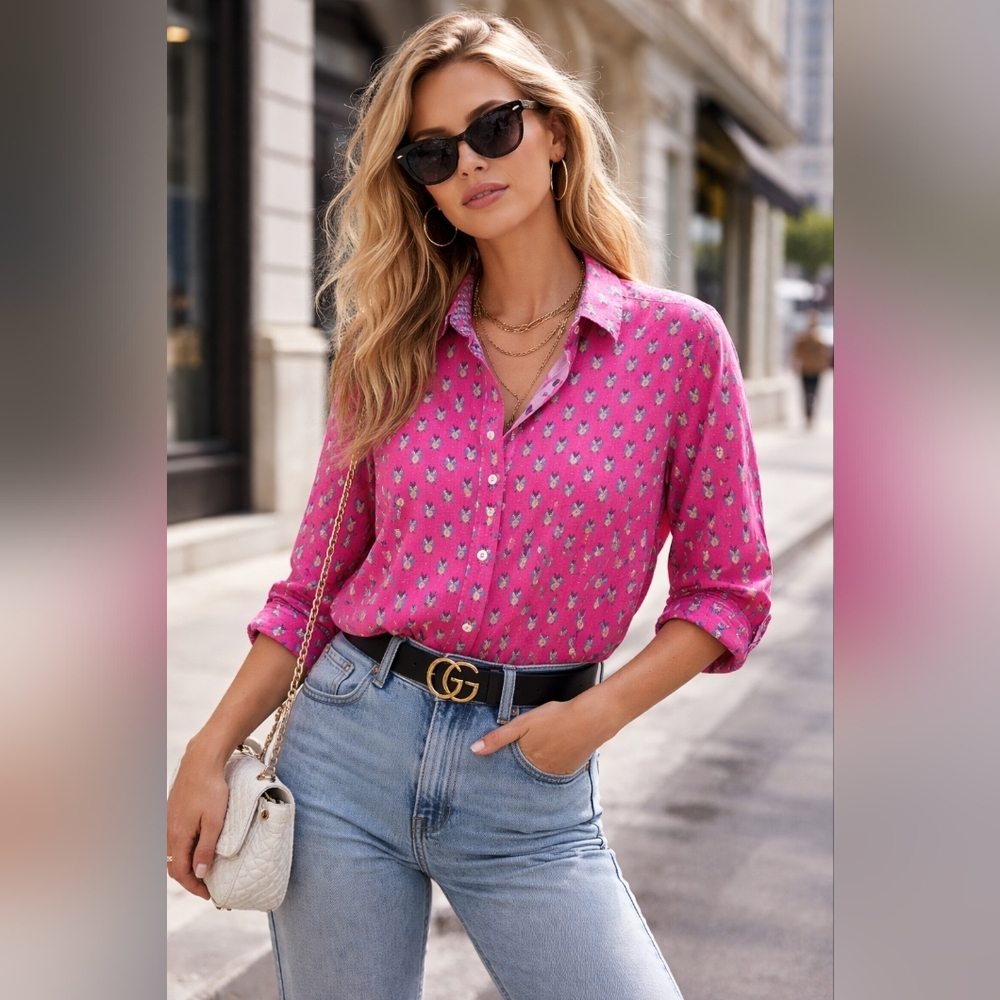 💜Milano Pink Button Down Shirt